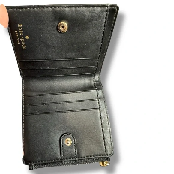 kate spade Heart Print Zip Card Wallet Storybook - Picture 3 of 8